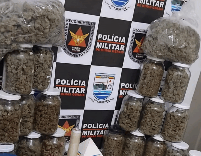 Operação apreende mais de 20 potes com flores de maconha no Sul de Minas