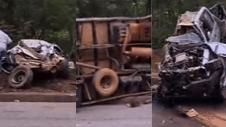 Vídeo: acidente entre caminhão e dois carros deixa ao menos um morto na BR-381