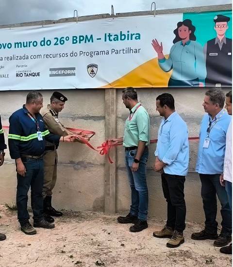 26º Batalhão reforça segurança com novo muro em parceria com empresas